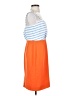 Cremieux 100% Polyester Color Block Orange Cocktail Dress Size 4 - photo 4