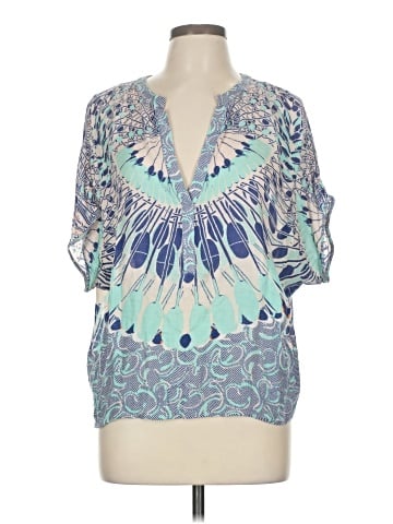 BCBGMAXAZRIA Short Sleeve Blouse (view 1)
