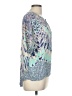BCBGMAXAZRIA 100% Viscose Blue Short Sleeve Blouse Size 6 - photo 4