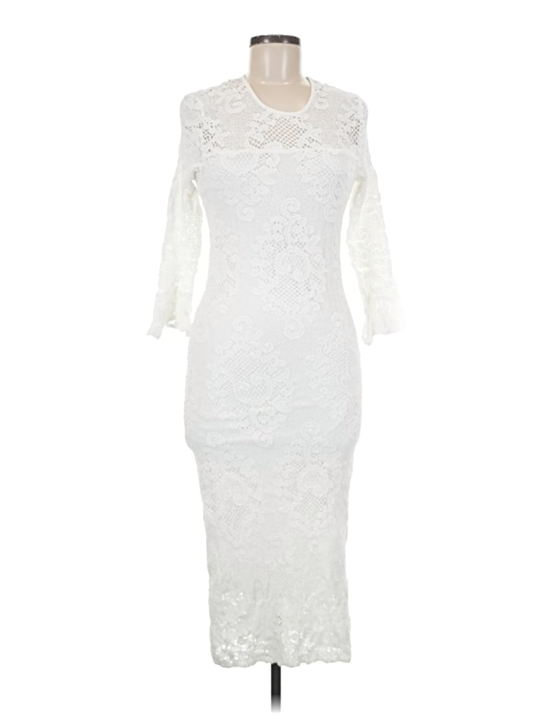 Pre-owned Amour Vert Cocktail Dress In White
