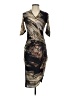 Helmut Lang Graphic Brown Cocktail Dress Size P (petite) - photo 1