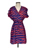 H&M 100% Polyester Stripes Blue Casual Dress Size 2 - photo 1