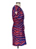 H&M 100% Polyester Stripes Blue Casual Dress Size 2 - photo 4