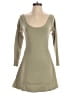 Unbranded Solid Tan Green Casual Dress Size S - photo 1