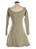 Unbranded Solid Tan Green Casual Dress Size S - photo 2