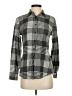 Lands' End 100% Cotton Plaid Gray Long Sleeve Button-Down Shirt Size S - photo 1