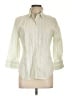Gap Stripes Ivory 3/4 Sleeve Button-Down Shirt Size L - photo 1