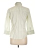 Gap Stripes Ivory 3/4 Sleeve Button-Down Shirt Size L - photo 2