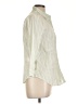 Gap Stripes Ivory 3/4 Sleeve Button-Down Shirt Size L - photo 4