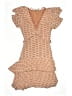 Walter Baker 100% Polyester Print Tan Brown Casual Dress Size 0 - photo 1