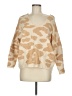 Pink Lily Animal Print Tan Pullover Sweater Size M - photo 1
