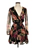 Mi ami 100% Polyester Floral Black Cocktail Dress Size XXS - photo 1