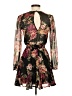 Mi ami 100% Polyester Floral Black Cocktail Dress Size XXS - photo 2