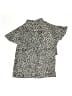 ASOS 100% Polyester Animal Print Ivory Black Short Sleeve Blouse Size 4 - photo 1