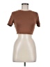 Shein Brown Short Sleeve Turtleneck Size 6 - photo 1