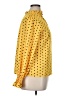 Shein 100% Polyester Polka Dots Yellow Long Sleeve Blouse Size XL - photo 4