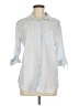Primark Stripes Blue 3/4 Sleeve Button-Down Shirt Size 6 - photo 1