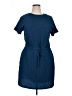 Unbranded Solid Blue Casual Dress Size L - photo 1