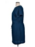Unbranded Solid Blue Casual Dress Size L - photo 5