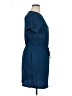 Unbranded Solid Blue Casual Dress Size L - photo 4