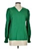 Unbranded 100% Polyester Green Long Sleeve Blouse Size L - photo 1