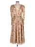 Mac Duggal 100% Polyester Paisley Tan Cocktail Dress Size 8 - photo 1