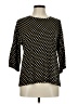 Nine West 100% Viscose Polka Dots Black 3/4 Sleeve Blouse Size M - photo 1