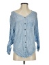 LA Hearts 100% Rayon Blue 3/4 Sleeve Blouse Size S - photo 1