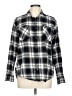 Assorted Brands 100% Cotton Plaid Black Long Sleeve Button-Down Shirt Size L - photo 1