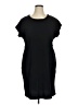 Another Thyme Solid Black Casual Dress Size 16 (petite) - photo 1