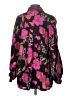 Assorted Brands 100% Viscose Floral Purple 3/4 Sleeve Blouse Size S - photo 2