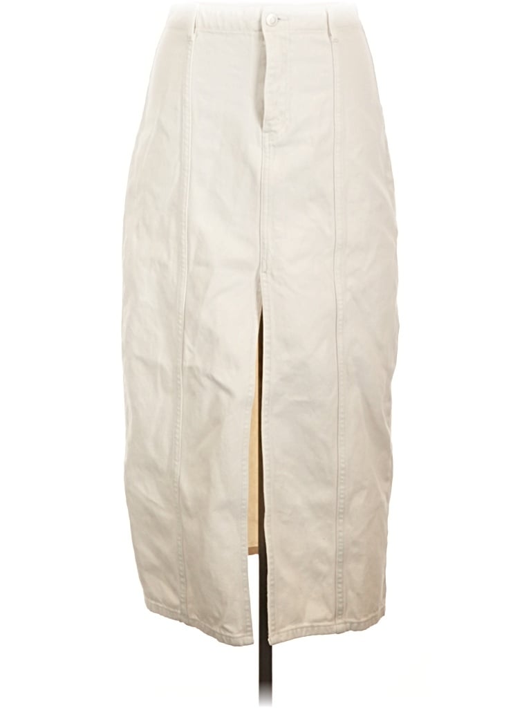 Pre-owned Miou Muse Formal Skirt In White