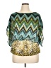 Peter Nygard 100% Polyester Teal Short Sleeve Blouse Size 14 - photo 1