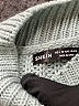 Shein 100% Acrylic Stripes Teal Turtleneck Sweater Size 8 - 10 - photo 7
