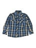 Gioberti Plaid Blue Long Sleeve Button-Down Shirt Size 6 - photo 1