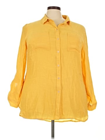 Cato 3/4 Sleeve Button-Down Shirt (view 1)