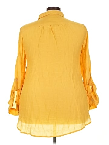 Cato 3/4 Sleeve Button-Down Shirt (view 2)