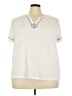 Como Vintage Ivory Short Sleeve Henley Size 3X - photo 1