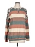 Lovely Melody Stripes Brown Pullover Sweater Size L - photo 1