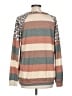 Lovely Melody Stripes Brown Pullover Sweater Size L - photo 2