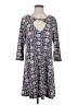 THREE PINK HEARTS Paisley Aztec Or Tribal Print Argyle Blue Casual Dress Size S - photo 1