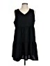 Unbranded Solid Black Casual Dress Size L - photo 1