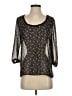 Assorted Brands 100% Polyester Black 3/4 Sleeve Blouse Size S - photo 1