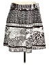 Wrapper 100% Cotton Animal Print Silver Casual Skirt Size 11 - photo 1