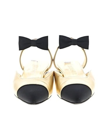 Chanel Leather Slingback Bow Flats (view 2)