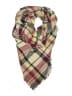 Unbranded Plaid Burgundy Tan Scarf One size - photo 1