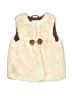 Zara Baby 100% Metallic Ivory Faux Fur Vest Size 3 - 4 - photo 1