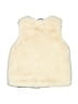 Zara Baby 100% Metallic Ivory Faux Fur Vest Size 3 - 4 - photo 2