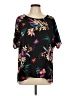 DR2 Floral Black Short Sleeve Blouse Size L (estimated) - photo 1