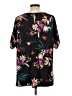DR2 Floral Black Short Sleeve Blouse Size L (estimated) - photo 2